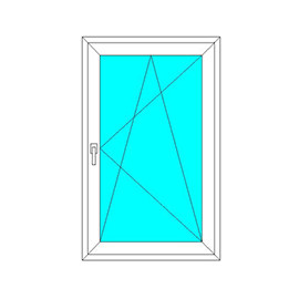 Одностворчатое пластиковое окно WDS300